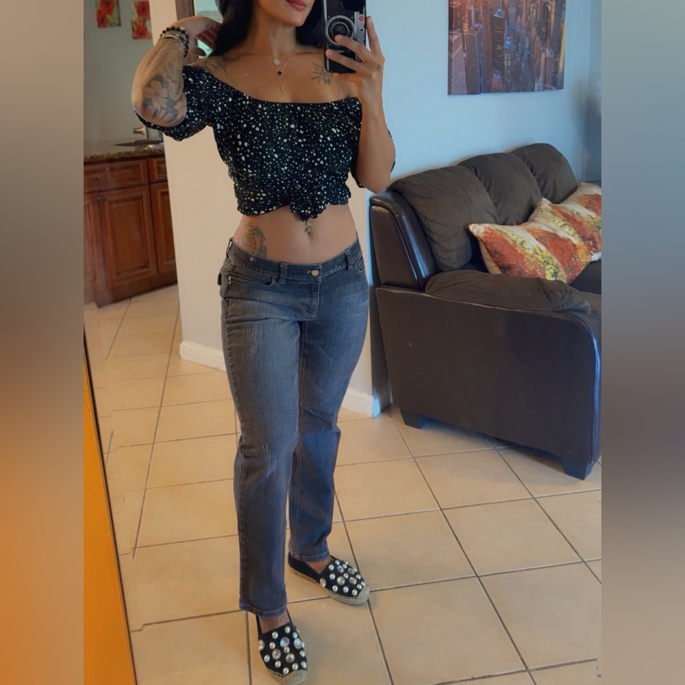 Black Floral Off-Shoulder Top